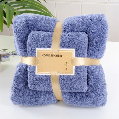 Coral Fleece 2‑Piece Bath Towel Set